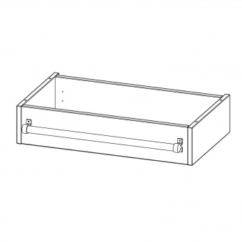 Leiterzarge zur Aufnahme einer Leiter Höhe 15cm, für 70,3cm breite und 40cm tiefe Schrankwände 